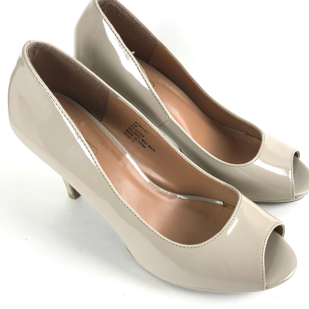Kasper Peep Toe Heels Shoes Size 9 Women Beige